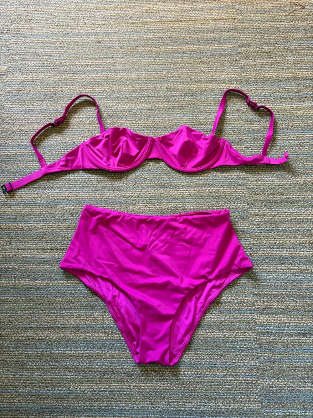CUUP Hot Pink Underwire Bikini Set (34C/L bottom)